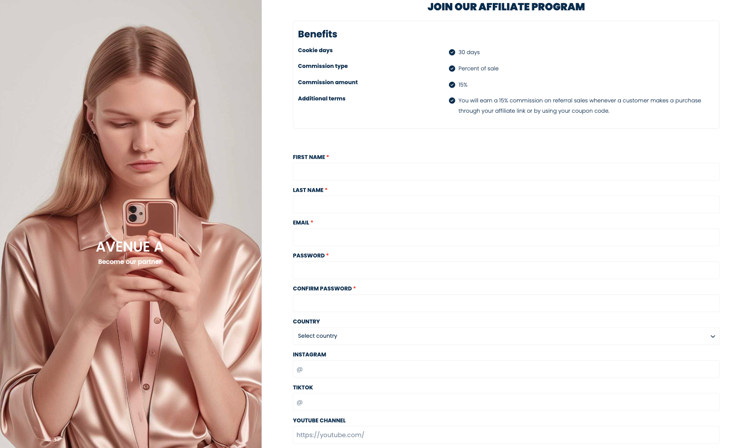 Join AVENUE A Affiliate Program