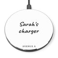 Personalized White Wireless Charger