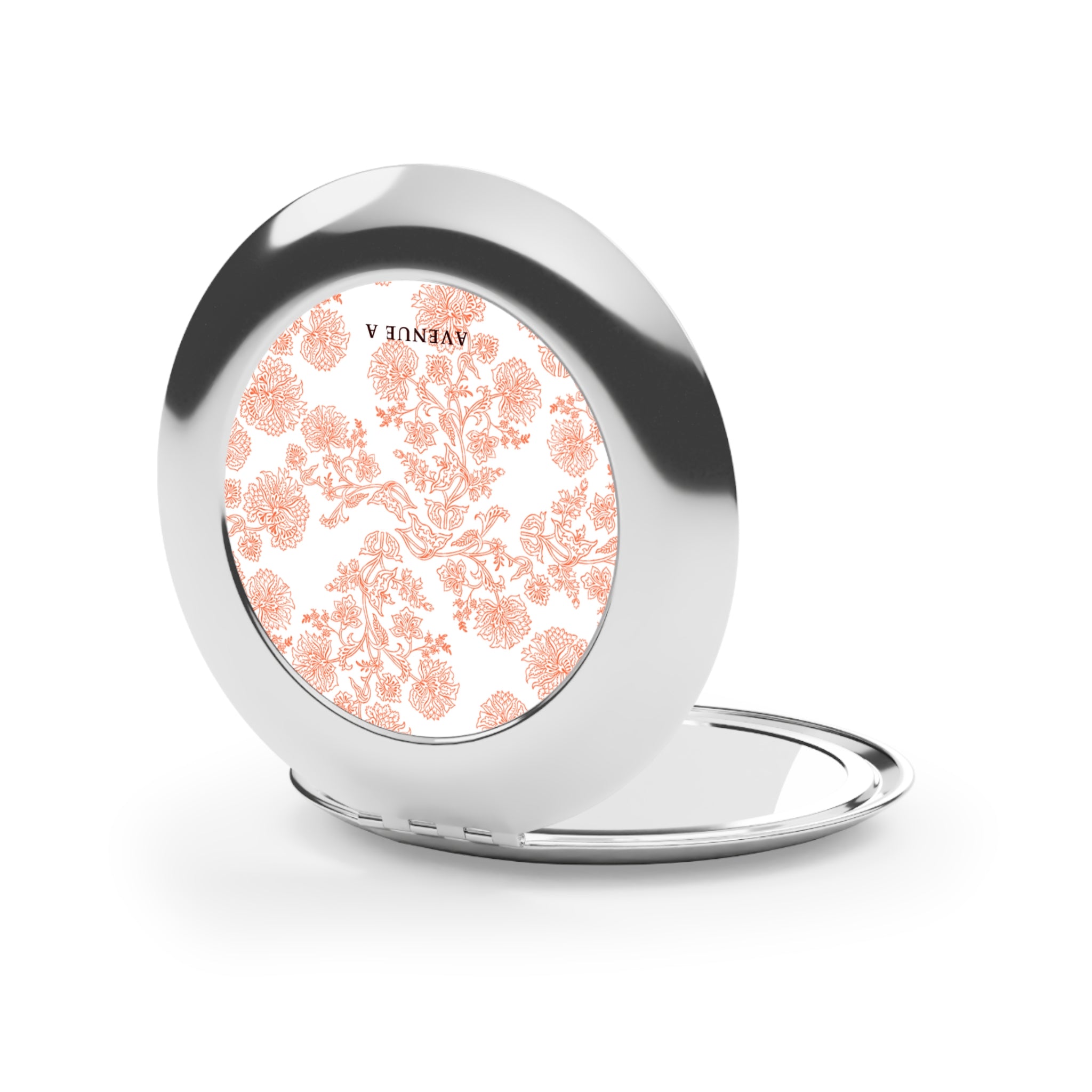 Blooming Red Compact Floral Pocket Mirror