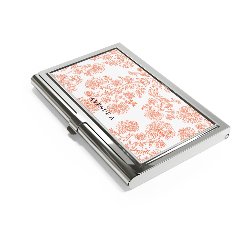 Blooming Red Business Card Holder