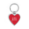 Red "Girl Boss" Heart Keychain