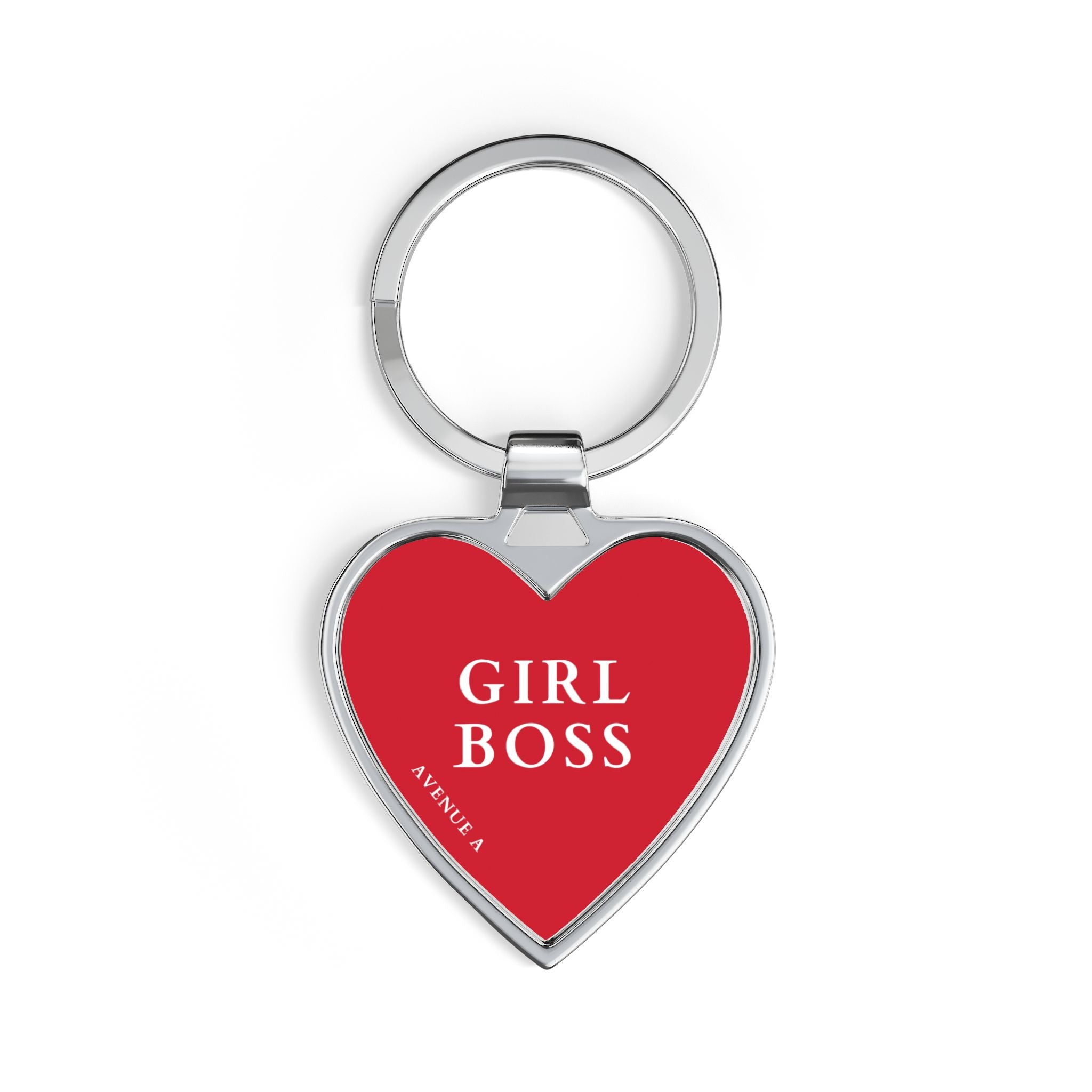 Red "Girl Boss" Heart Keychain