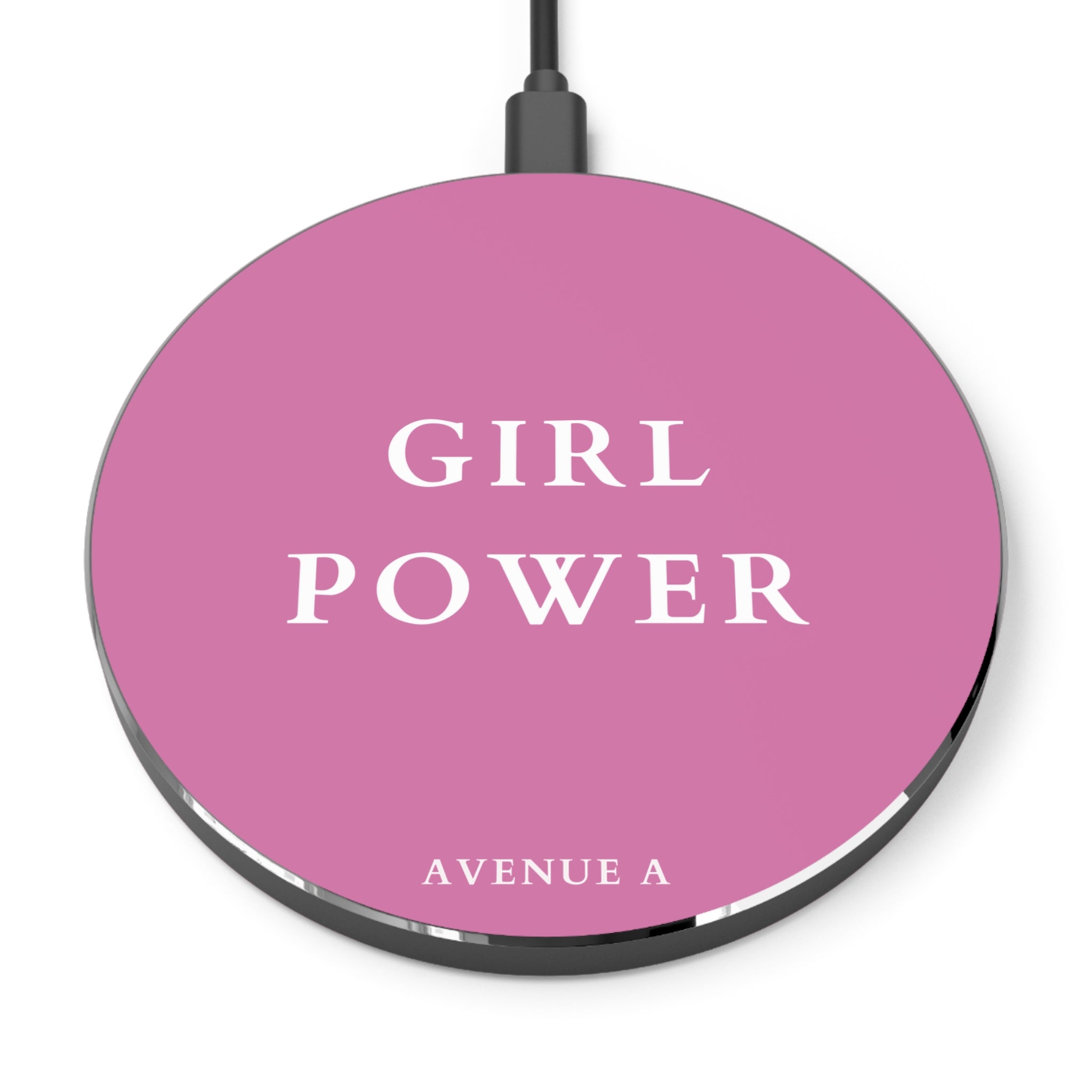 Pink "Girl Power" Wireless Charger
