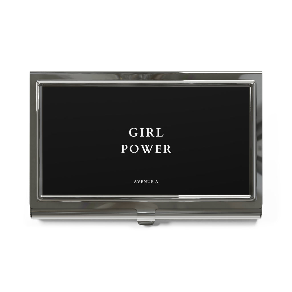 Black ”Girl Power” Business Card Holder