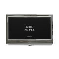 Black ”Girl Power” Business Card Holder