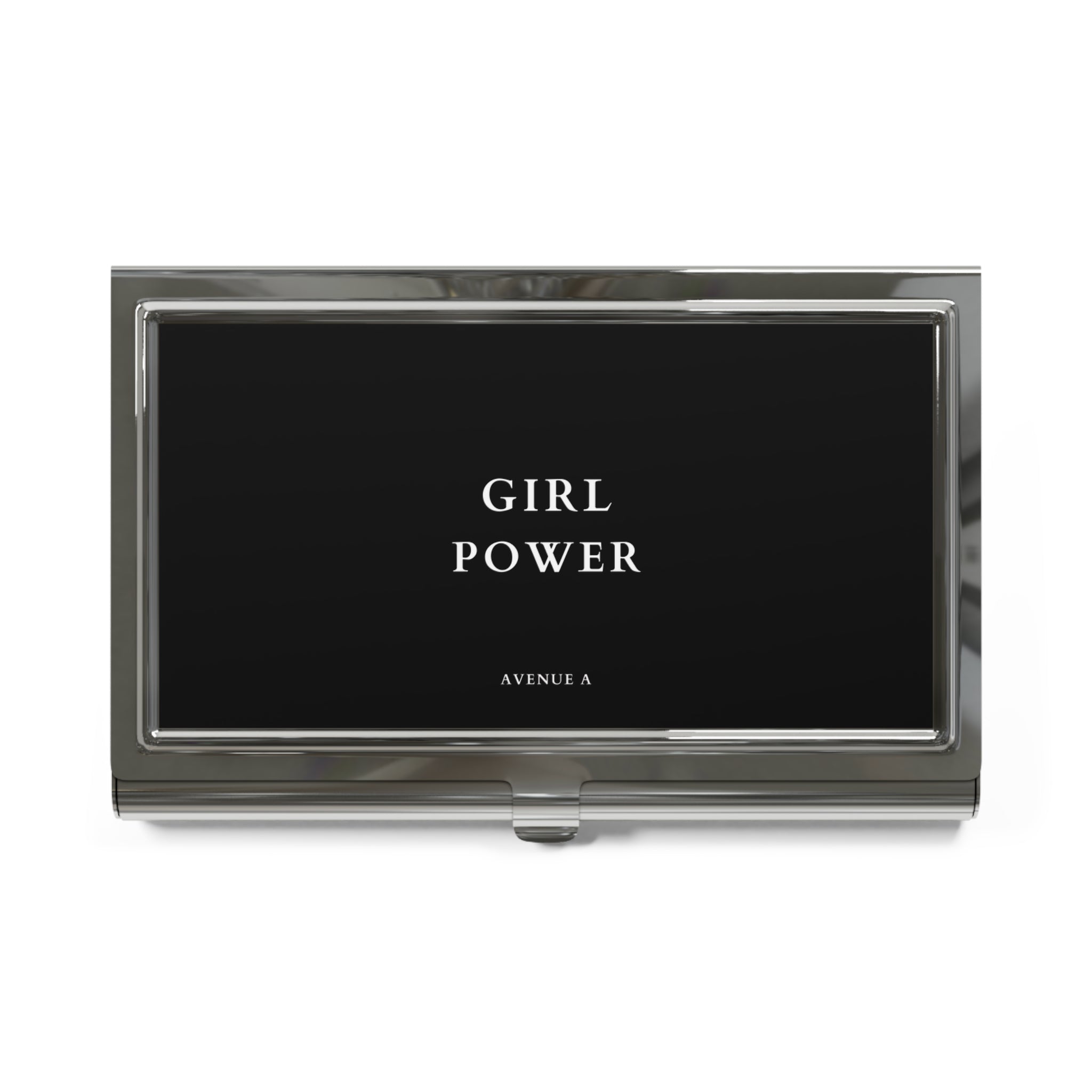Black ”Girl Power” Business Card Holder