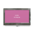 Pink “Girl Power” Business Card Holder