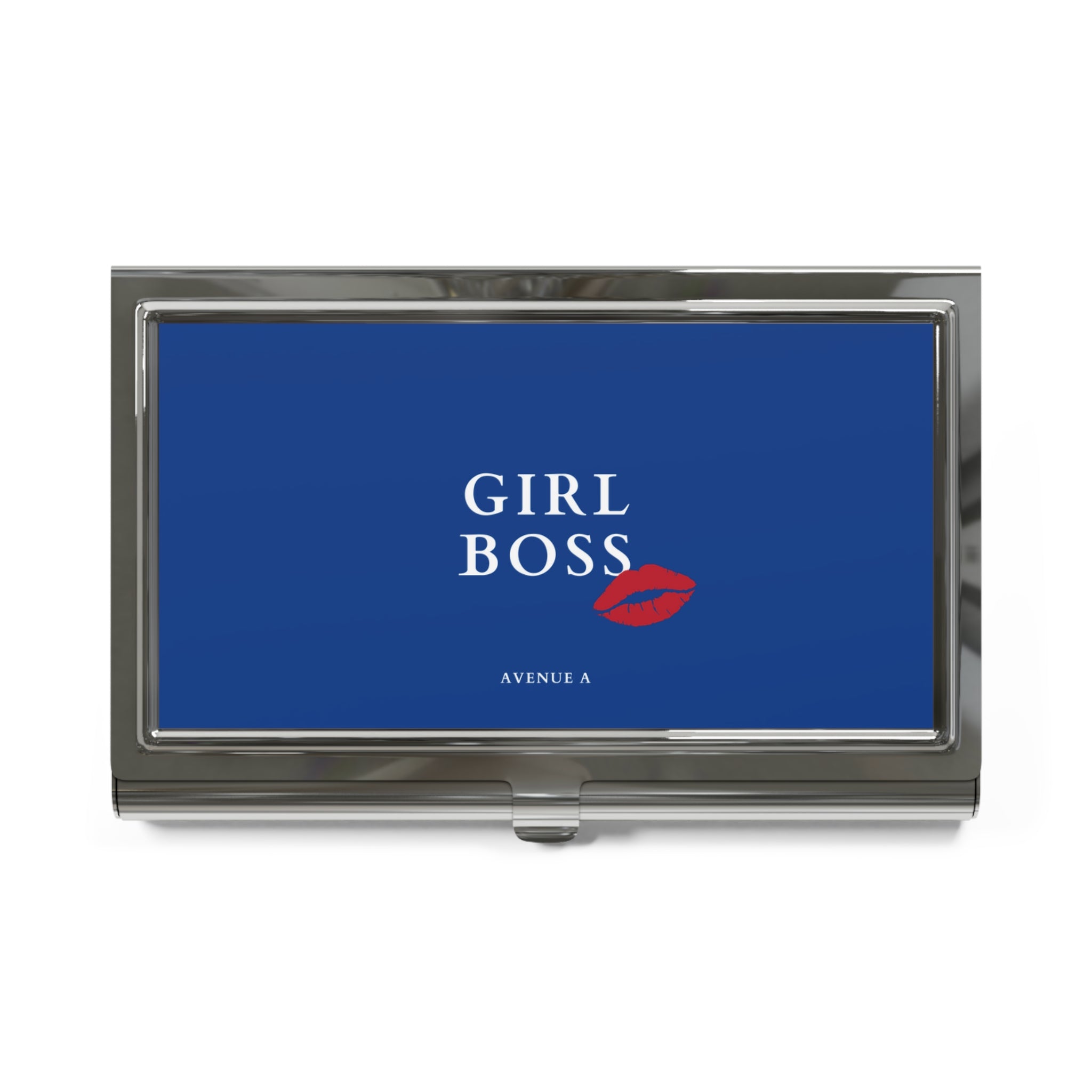 Blue ”Girl Boss” Business Card Holder