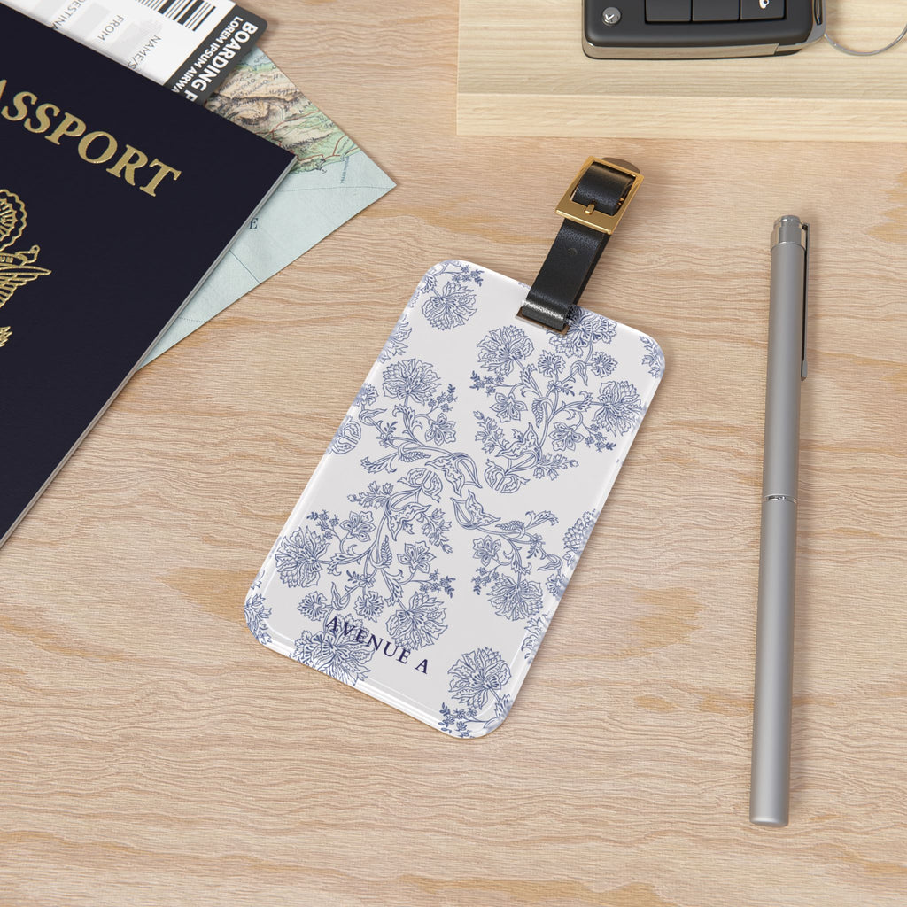 Blooming Blue Luggage Tag