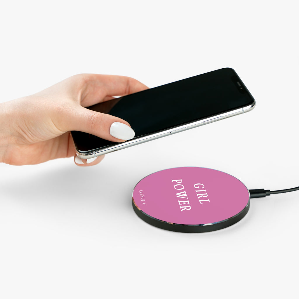 Pink "Girl Power" Wireless Charger