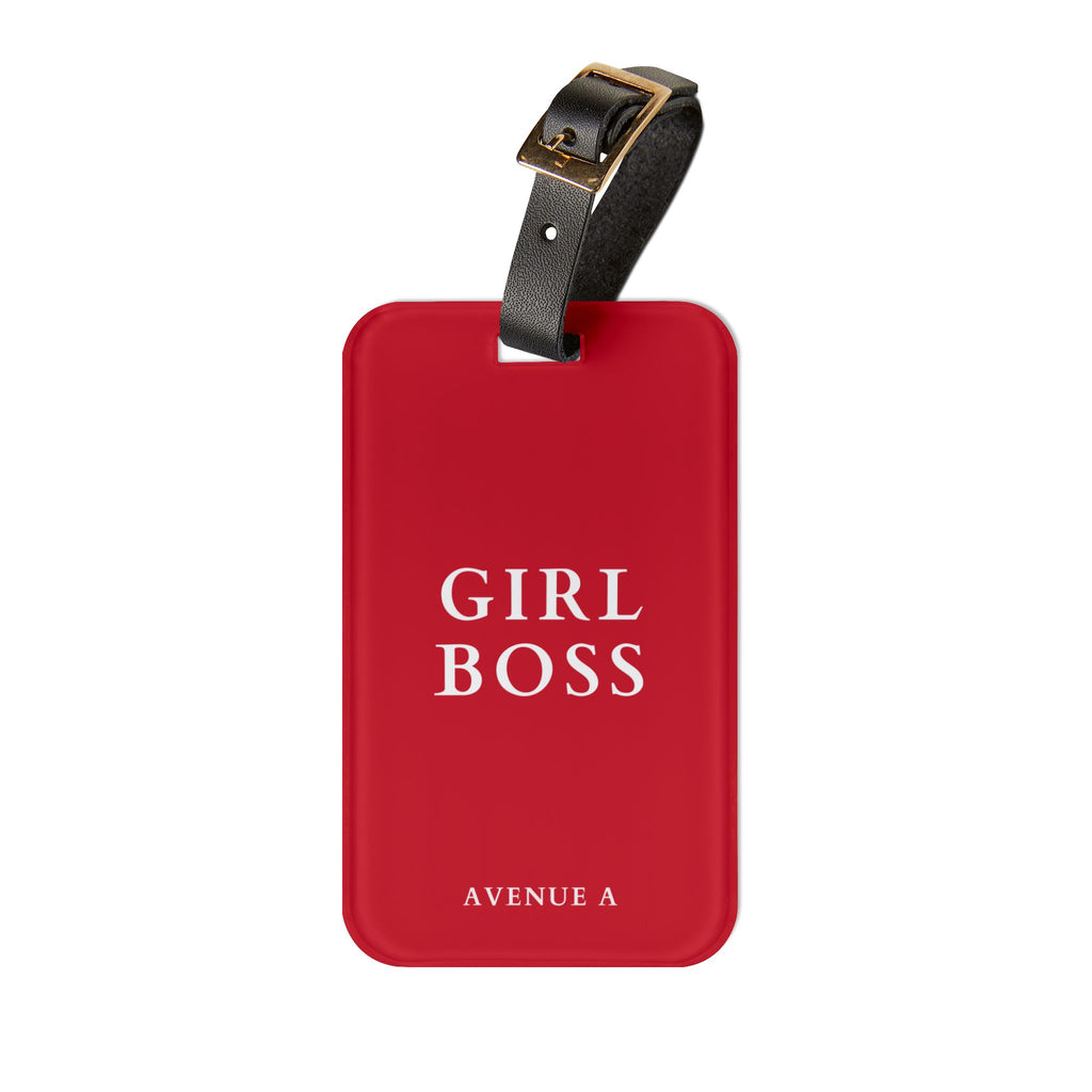 Red "Girl Boss" Luggage Tag