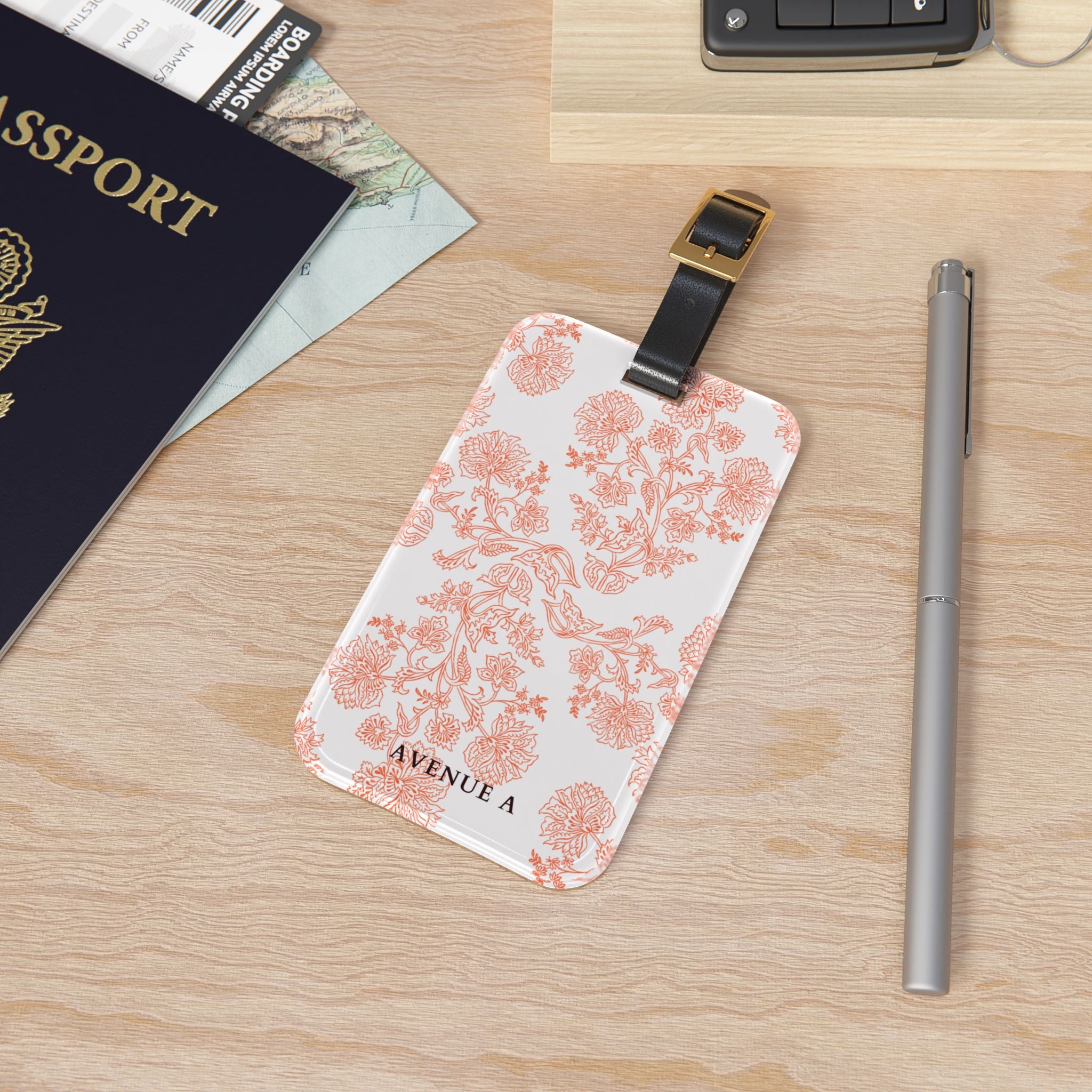 Blooming Red Luggage Tag