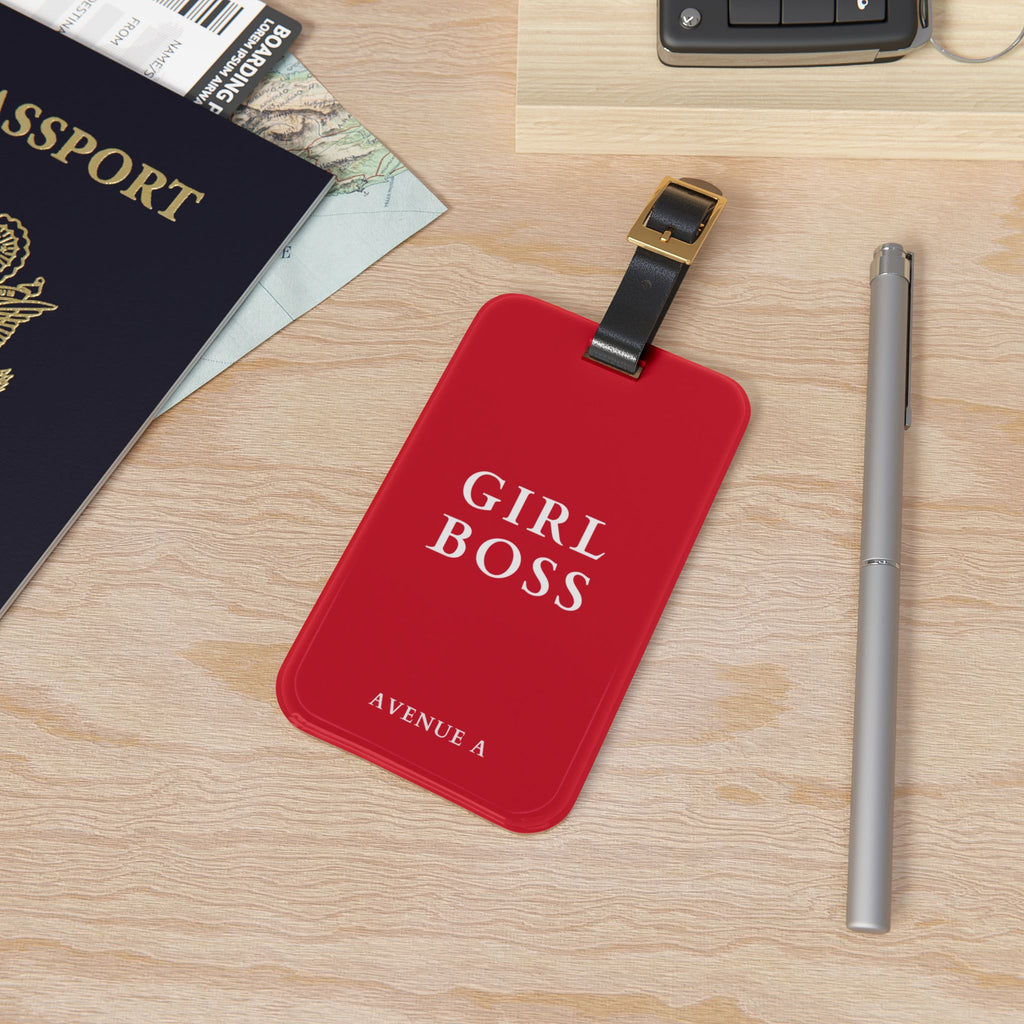 Red "Girl Boss" Luggage Tag