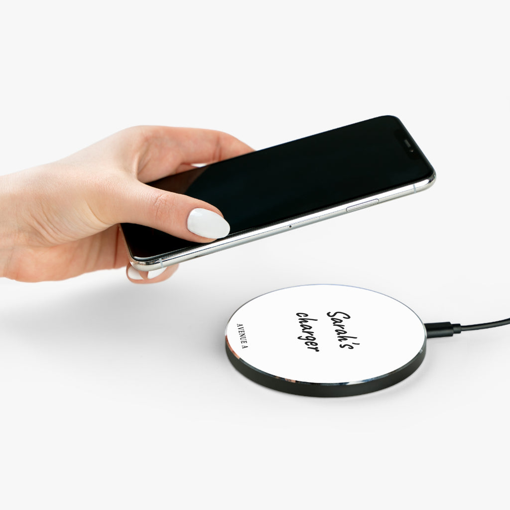 Personalized White Wireless Charger