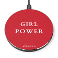Red "Girl Power" Wireless Charger