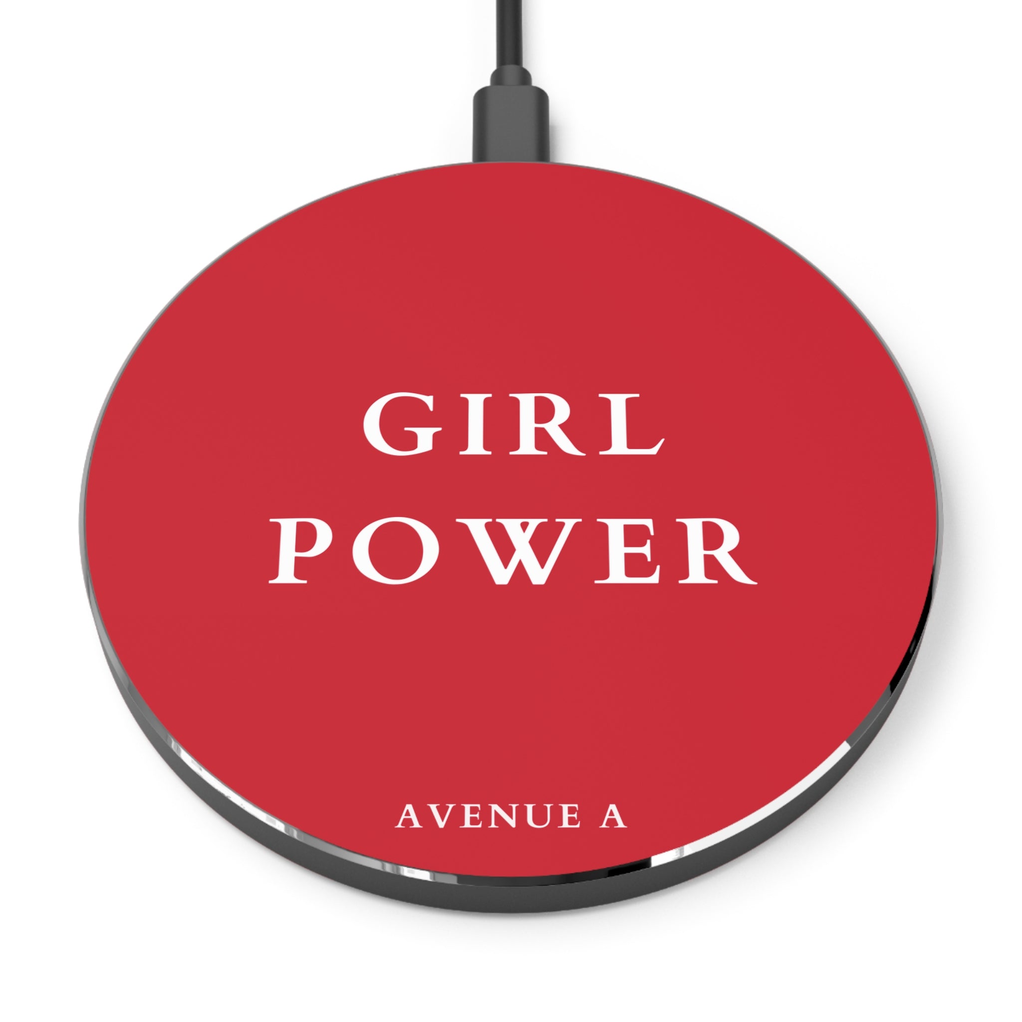 Red "Girl Power" Wireless Charger