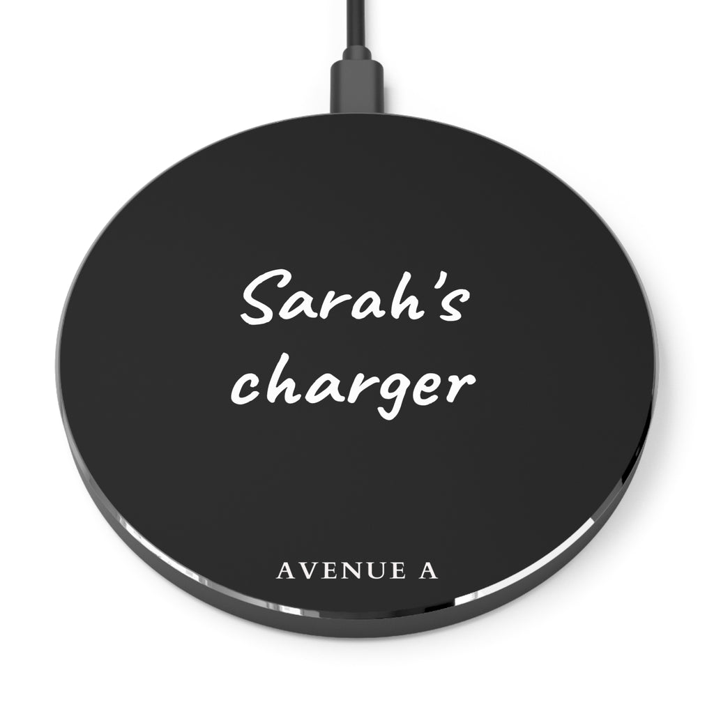 Black Personalized Wireless Charger