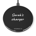 Black Personalized Wireless Charger