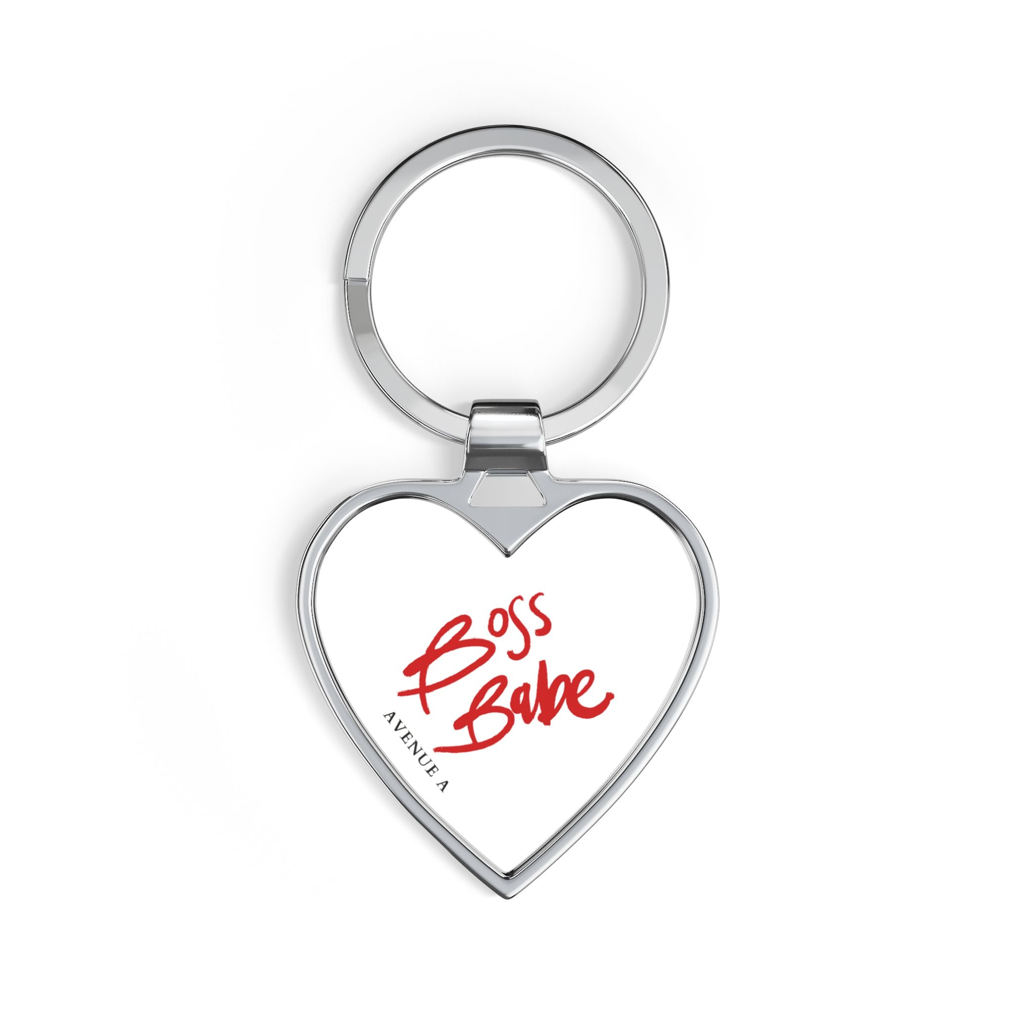 "Boss Babe" Heart Keychain