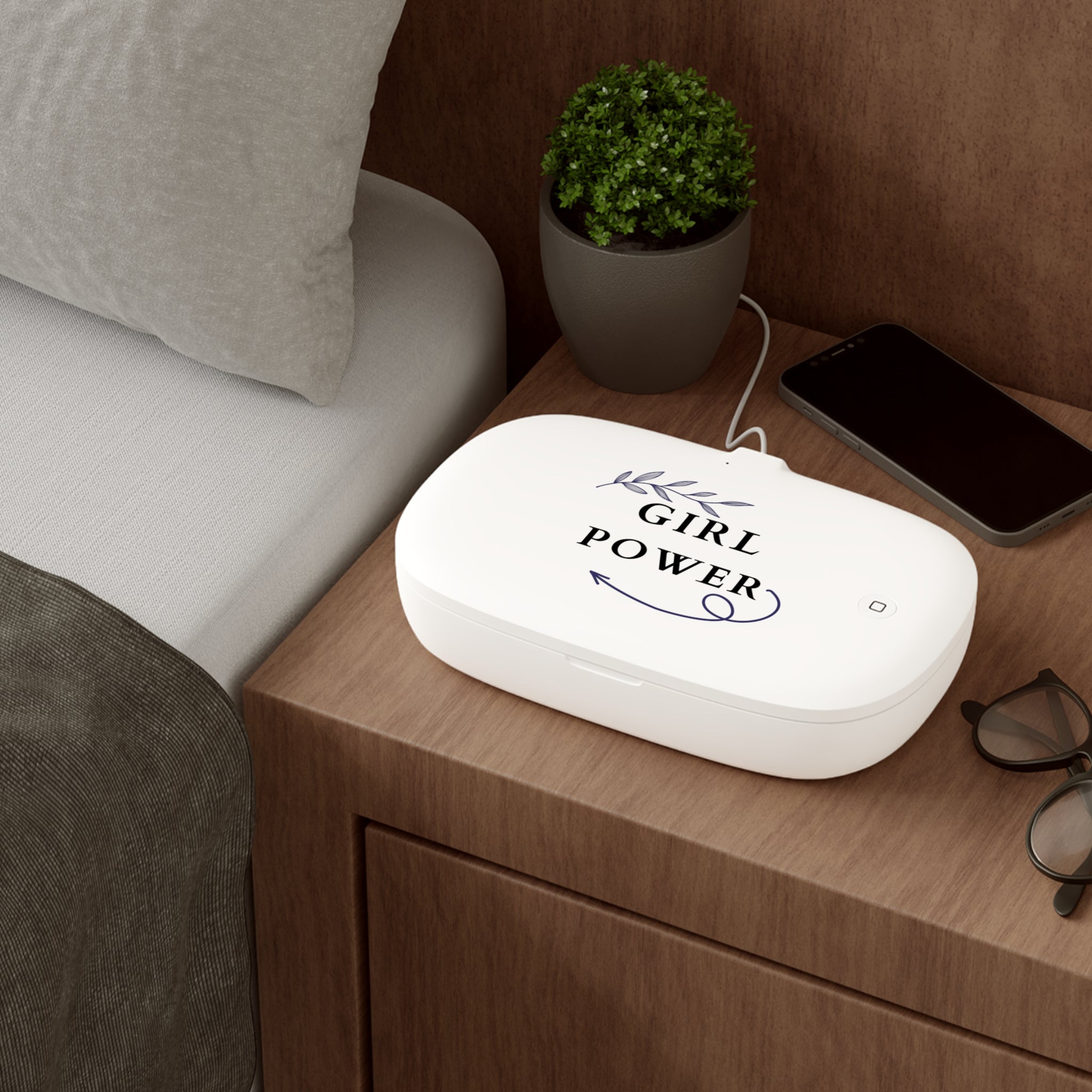 Girl Power UV Phone Sanitizer & Wireless Charging Pad