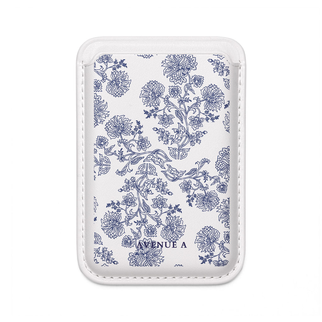 Blooming Blue Vegan MagSafe Wallet