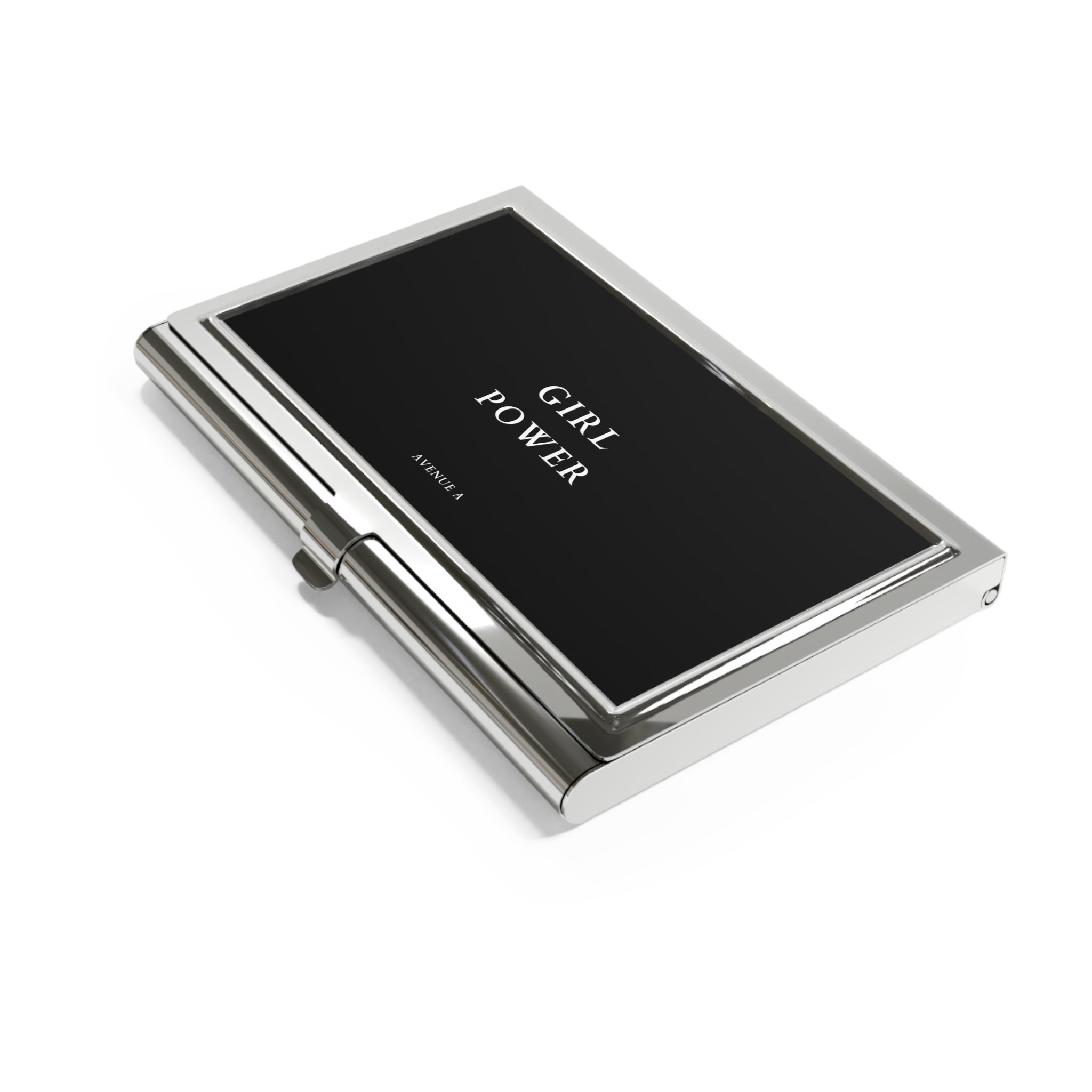 Black ”Girl Power” Business Card Holder