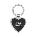 Black "Girl Boss" Heart Keychain