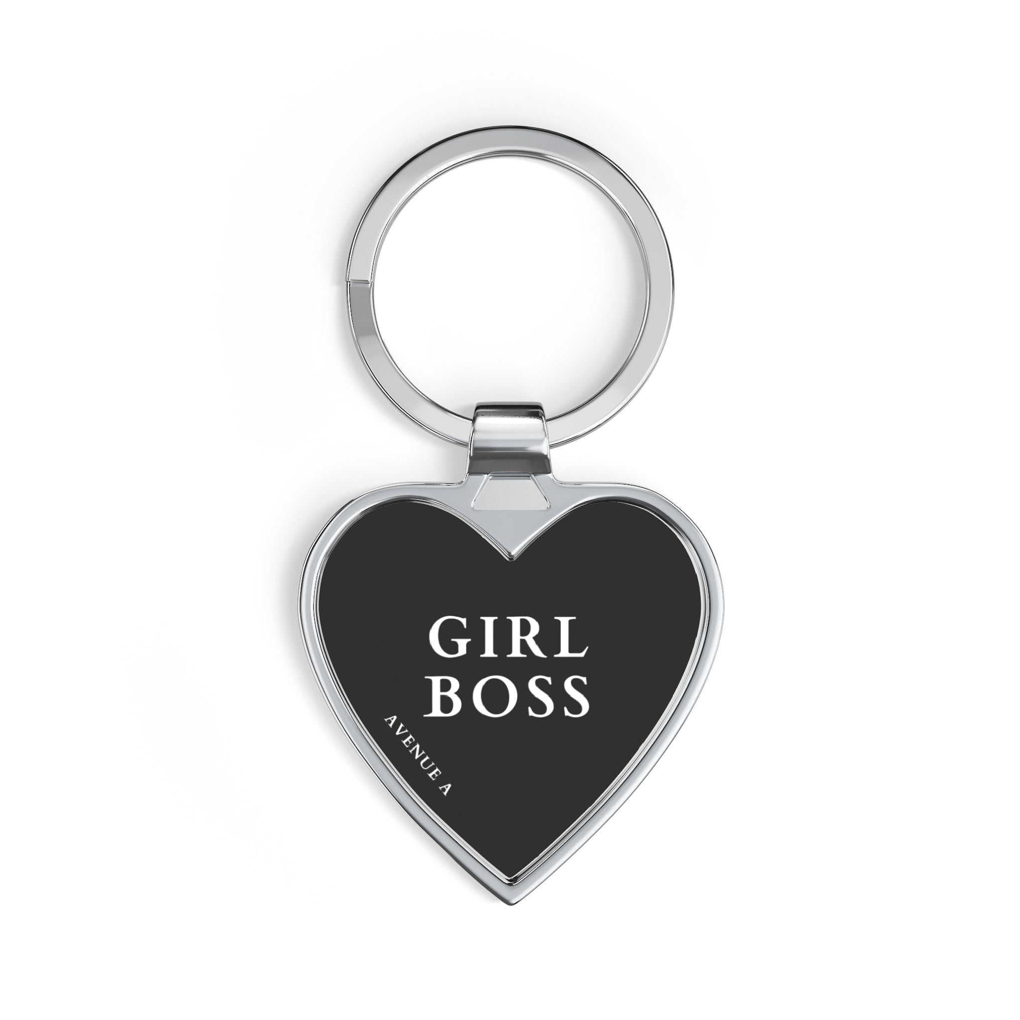 Black "Girl Boss" Heart Keychain