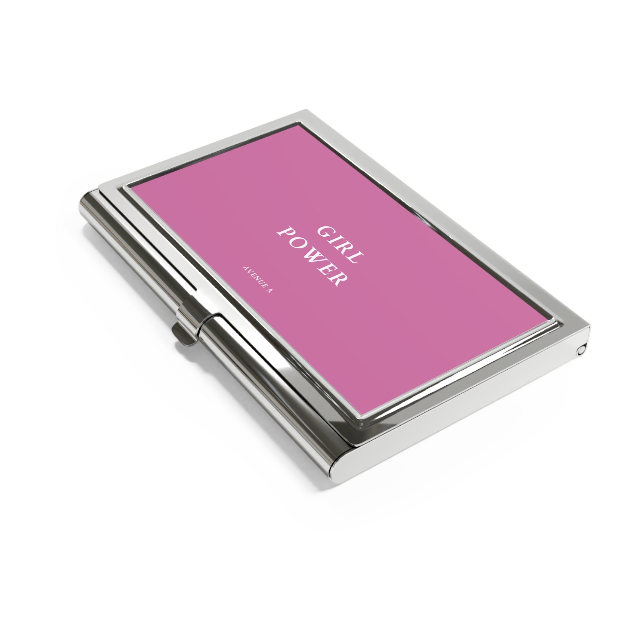 Pink “Girl Power” Business Card Holder